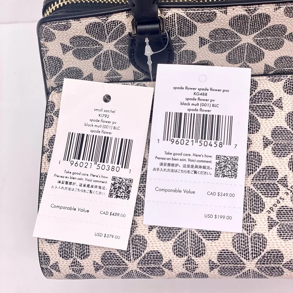 Kate Spade Signature Spade Flower Small Satchel Crossbody and Wallet Set